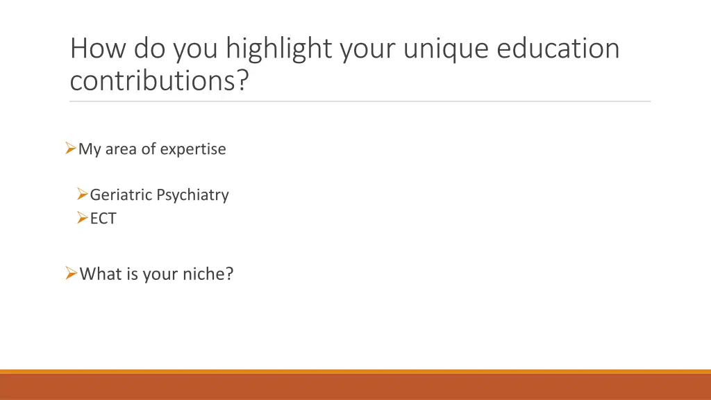 how do you highlight your unique education