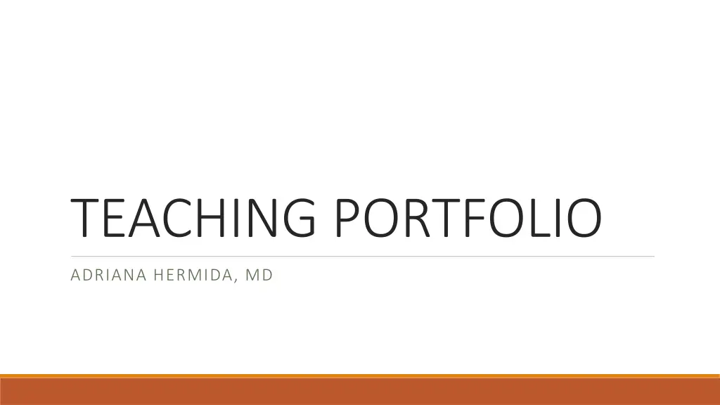 teaching portfolio 1