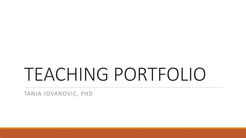 teaching portfolio 2