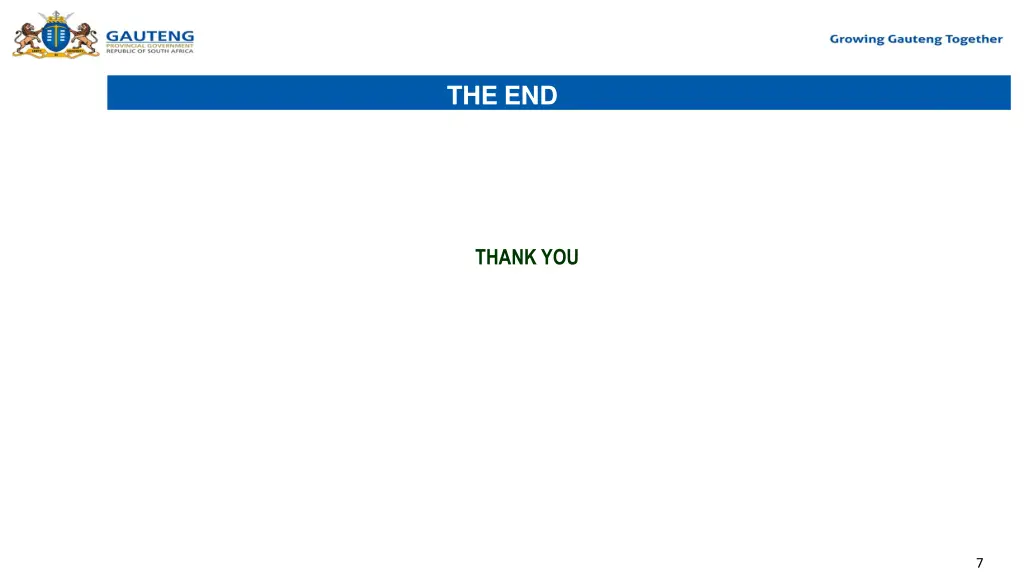 the end