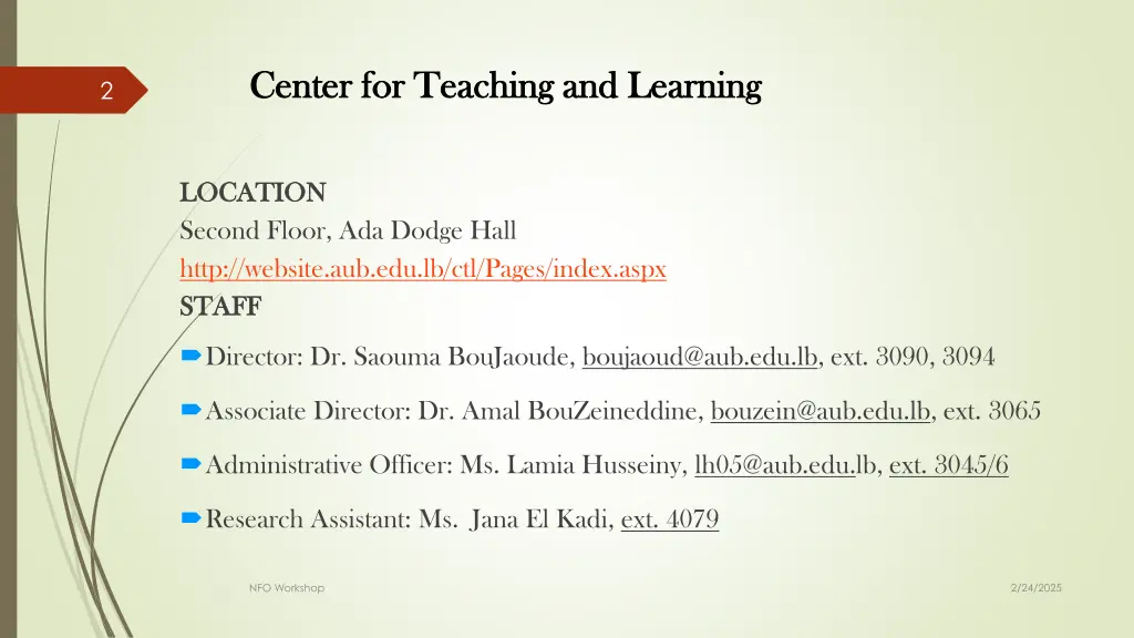 center for teaching and learning center