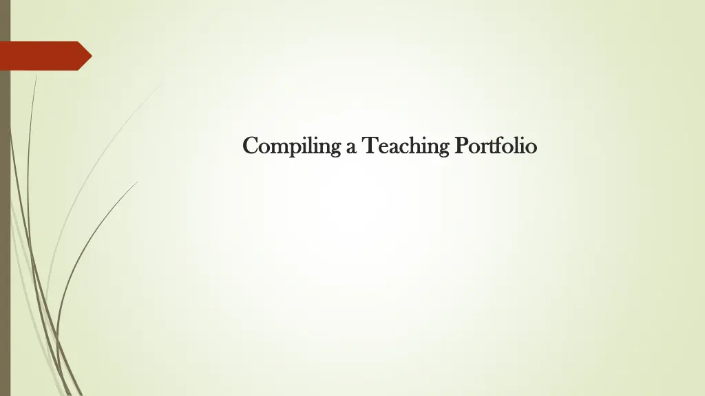 compiling a teaching portfolio compiling