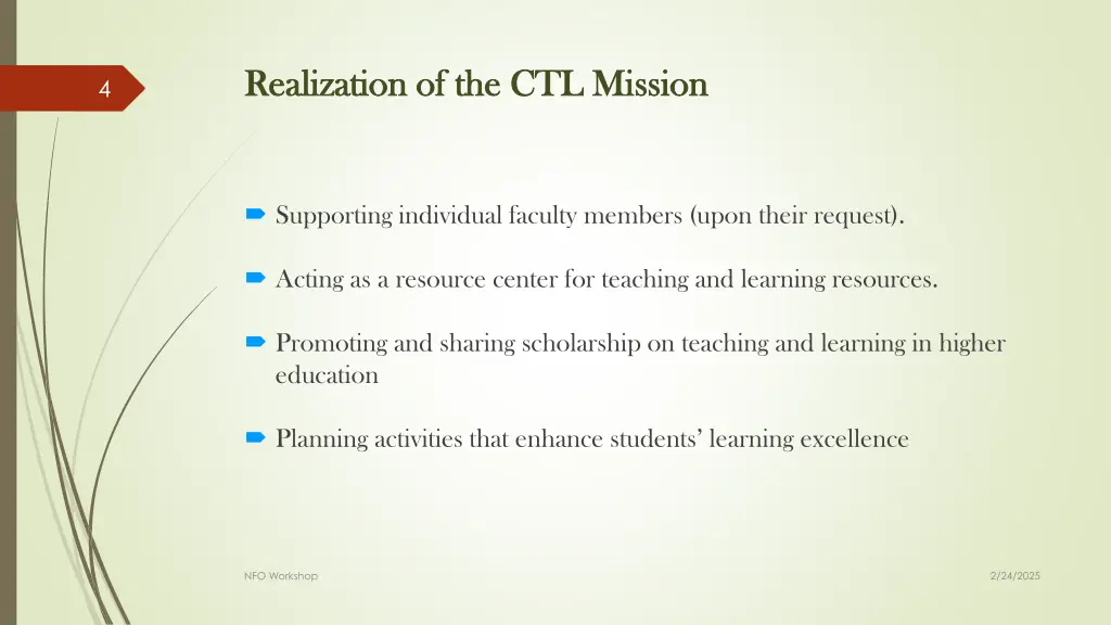 realization of the ctl mission realization