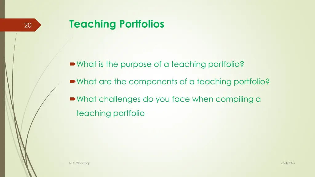 teaching portfolios