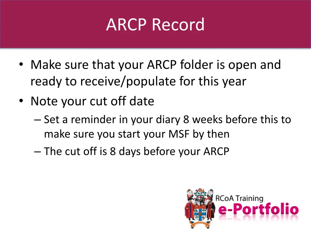 arcp record
