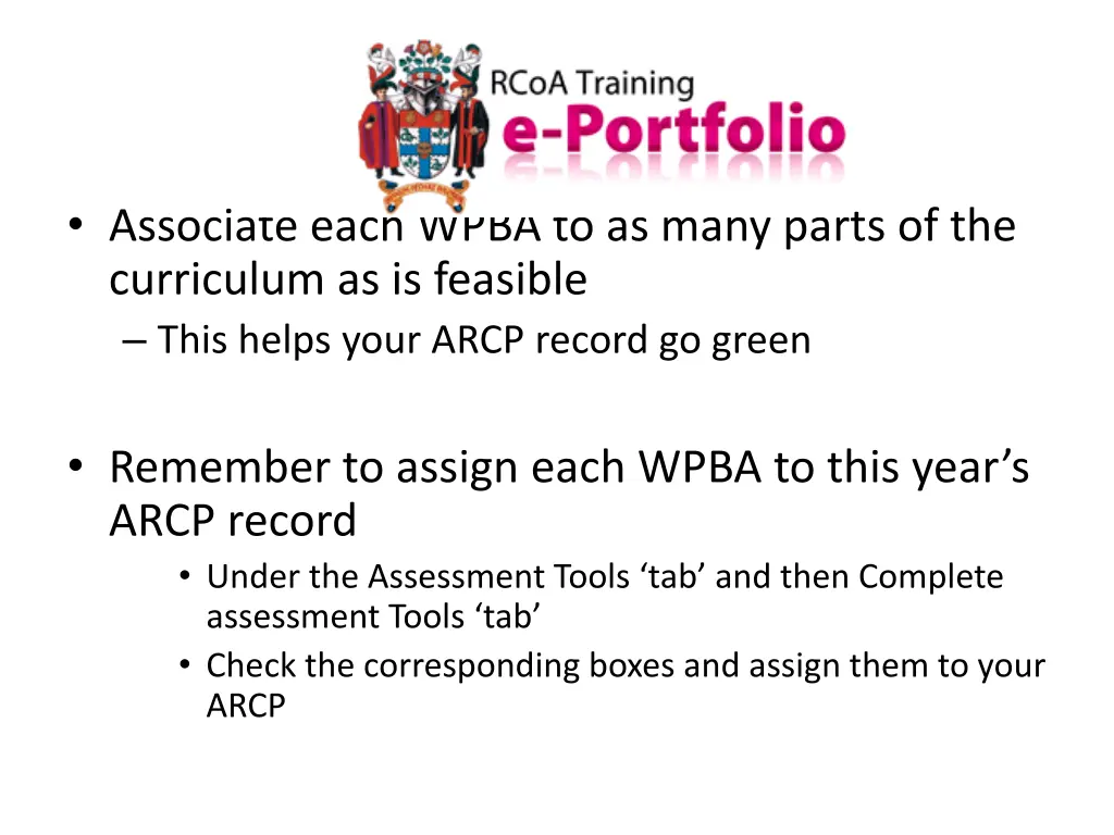 associate each wpba to as many parts