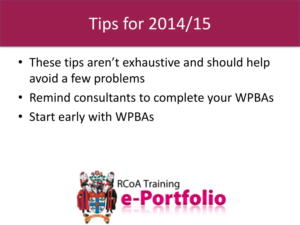 tips for 2014 15