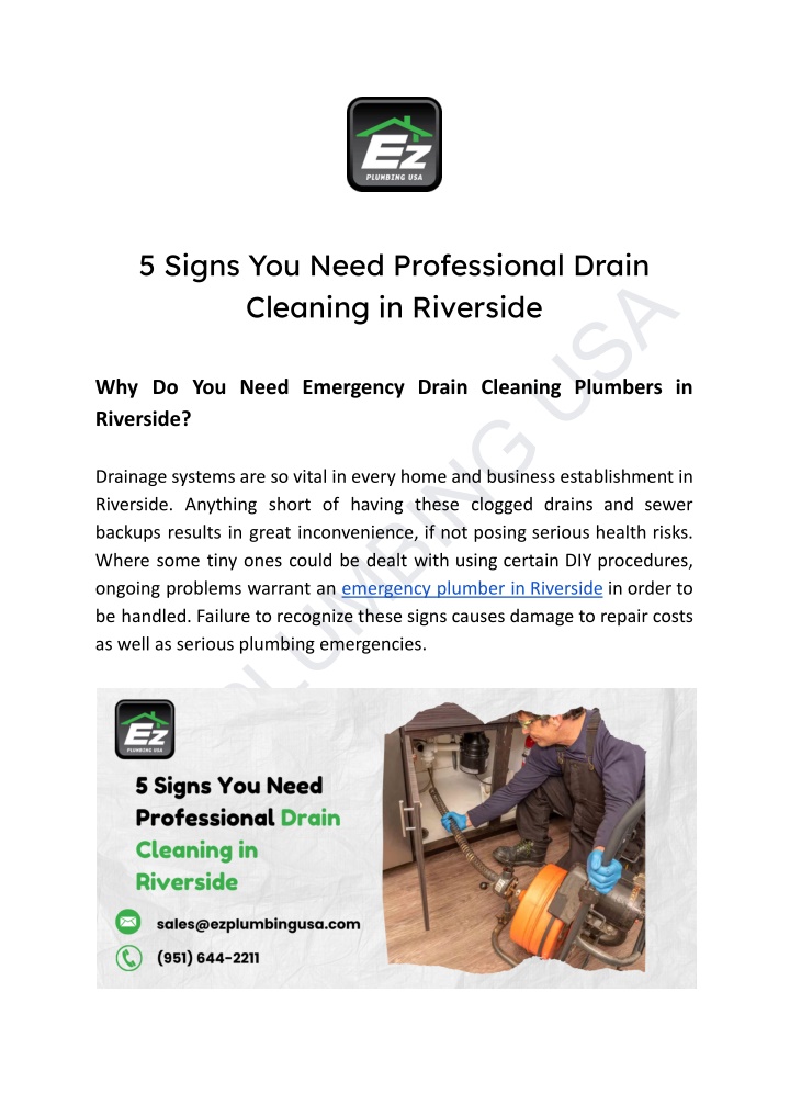 5 signs you need professional drain cleaning