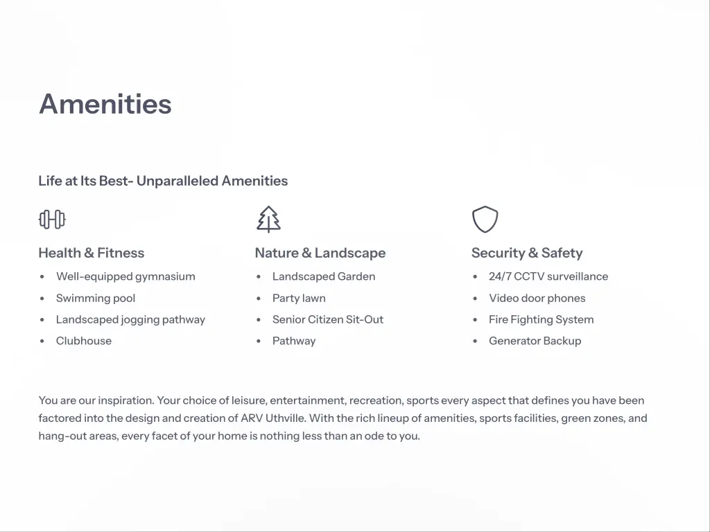 amenities