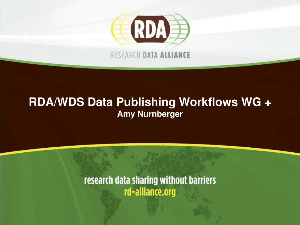rda wds data publishing workflows