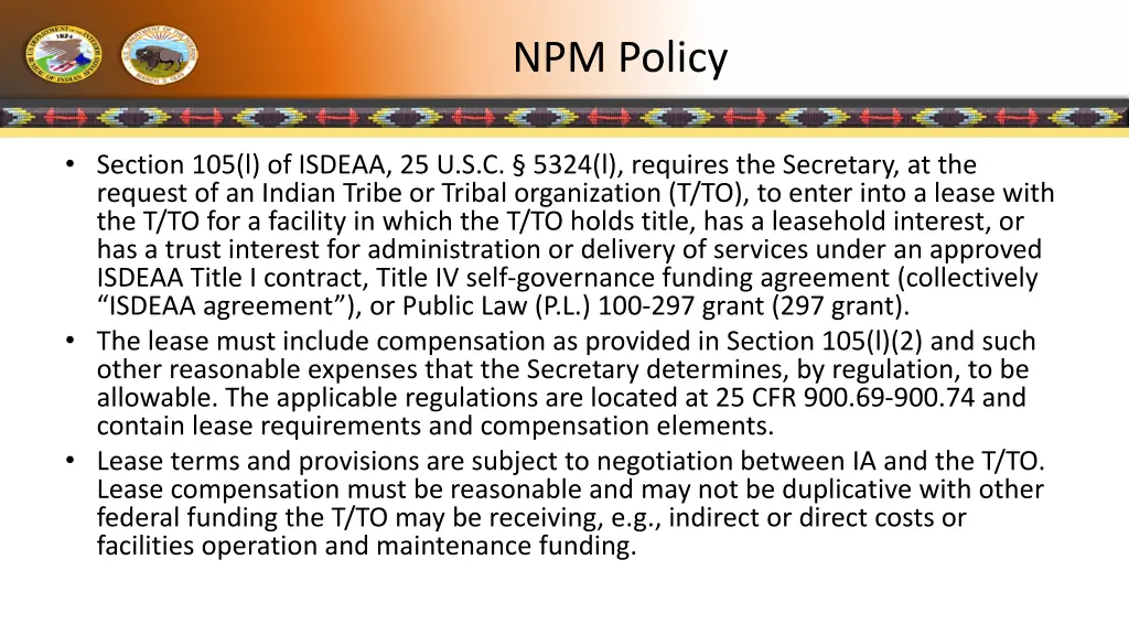 title npm policy