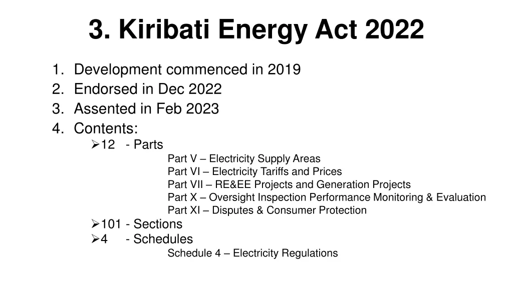3 kiribati energy act 2022