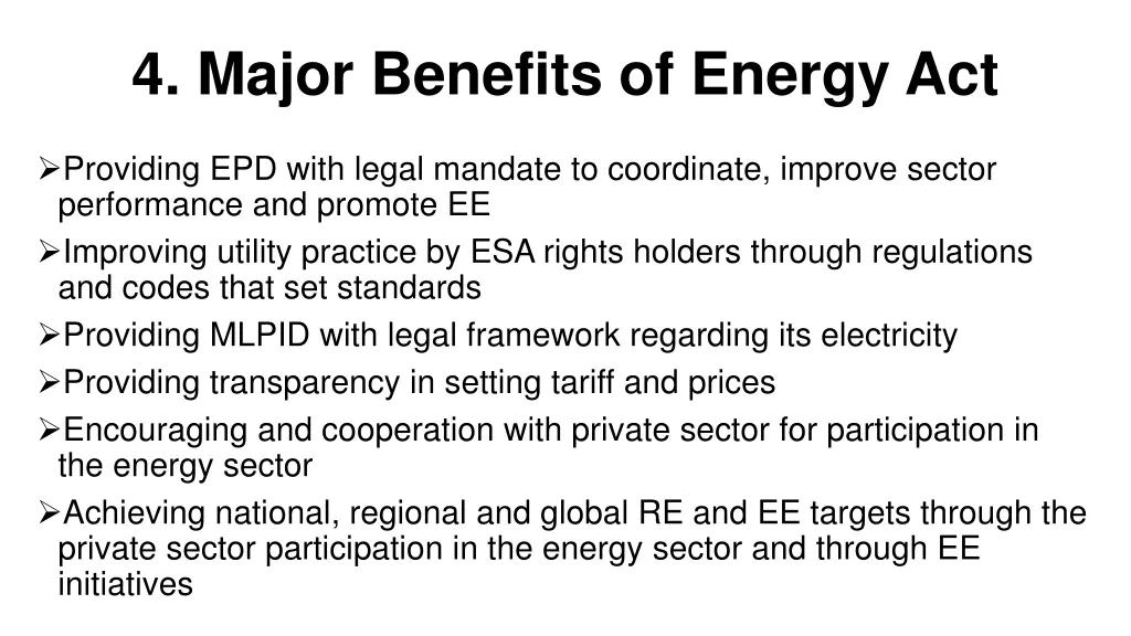 4 major benefits of energy act