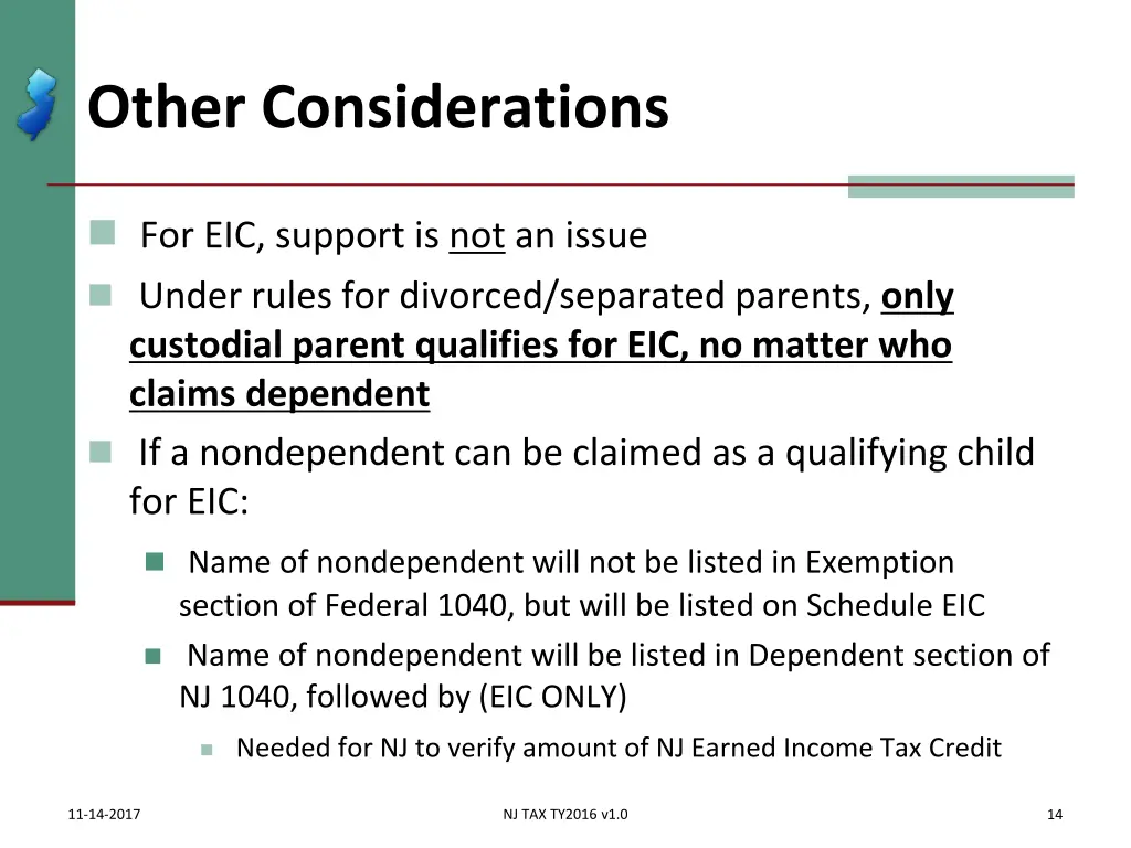 other considerations
