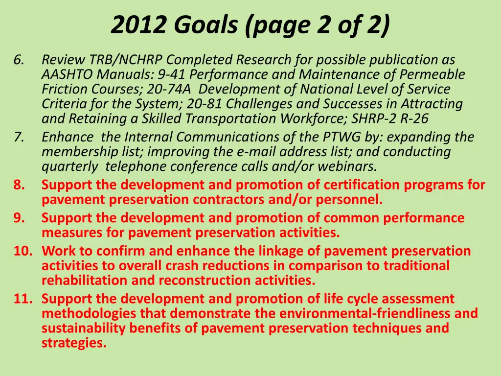 2012 goals page 2 of 2