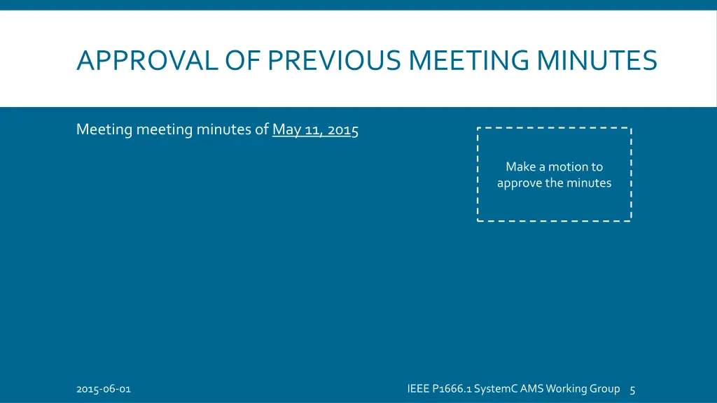 approval of previous meeting minutes