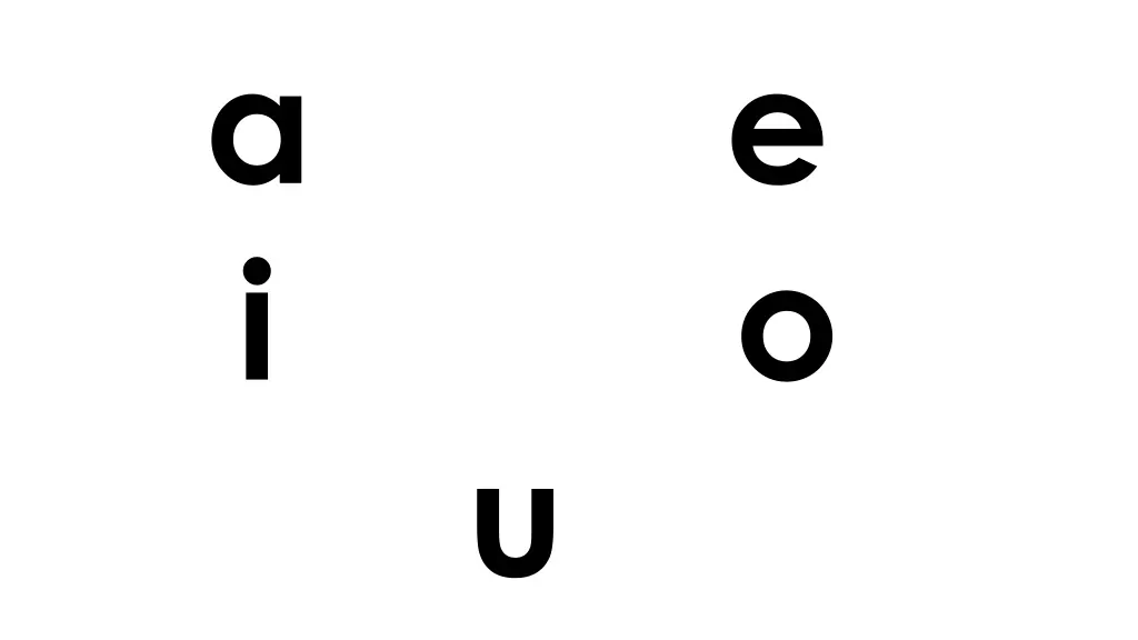 a e i o u