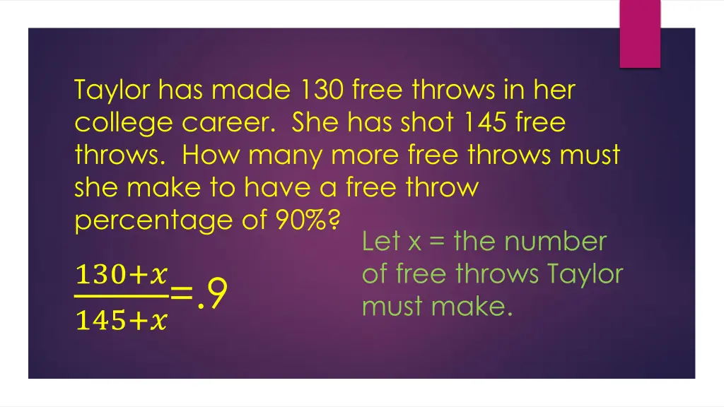 taylor has made 130 free throws in her college