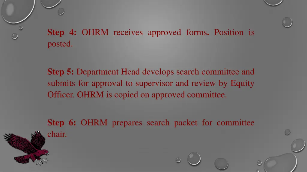 step 4 ohrm receives approved forms position