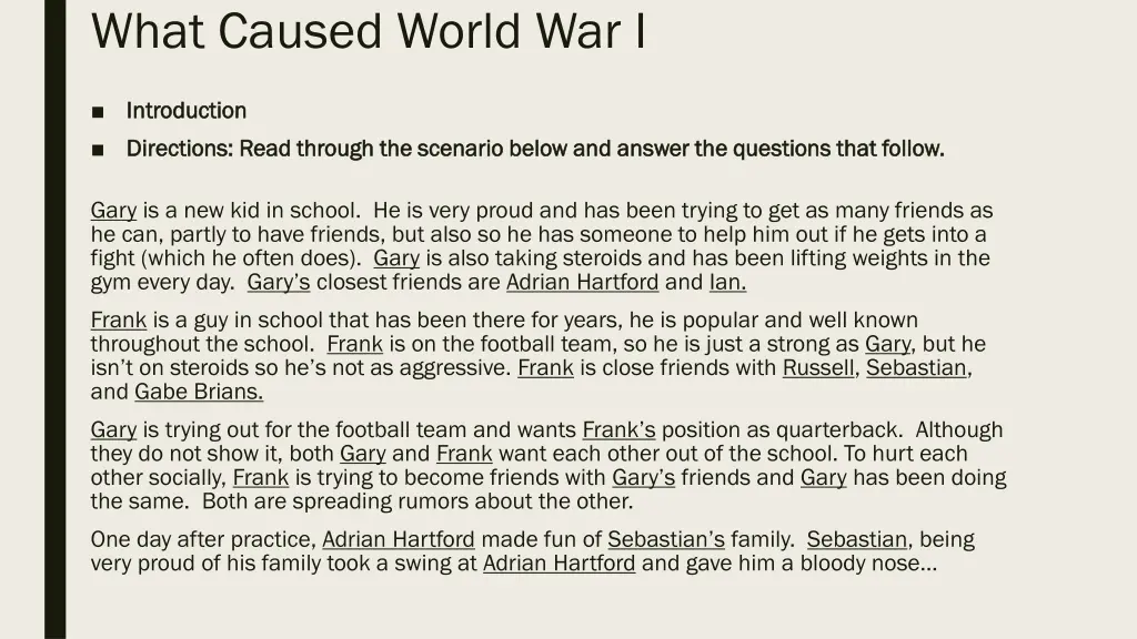 what caused world war i