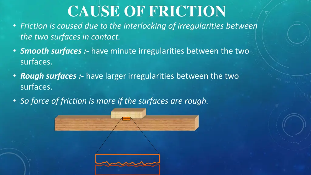 cause offriction friction is caused