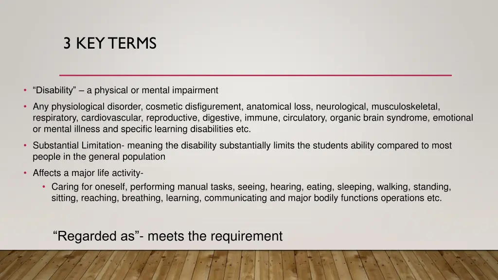 3 key terms