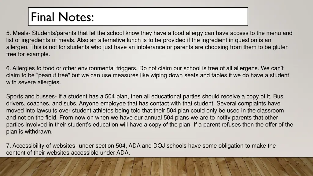 final notes 1