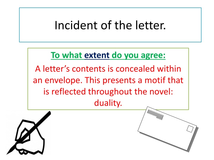 incident of the letter