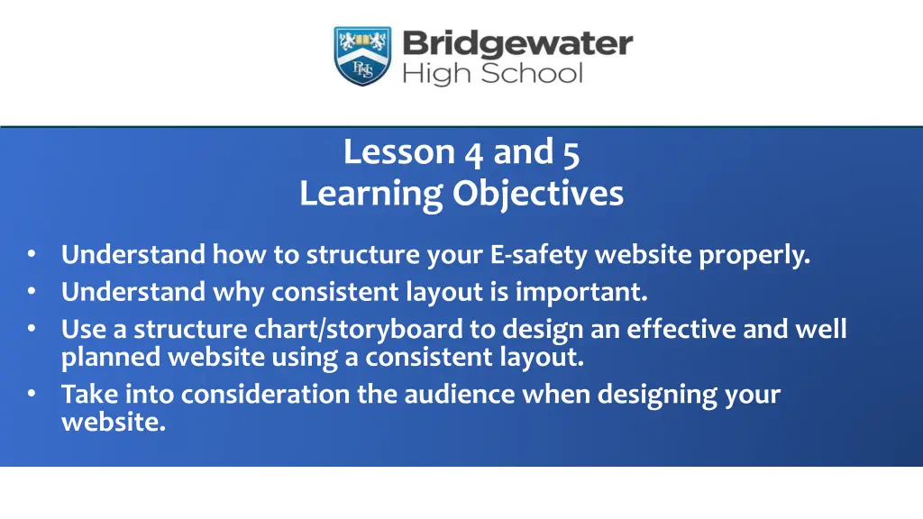 lesson 4 and 5 learning objectives