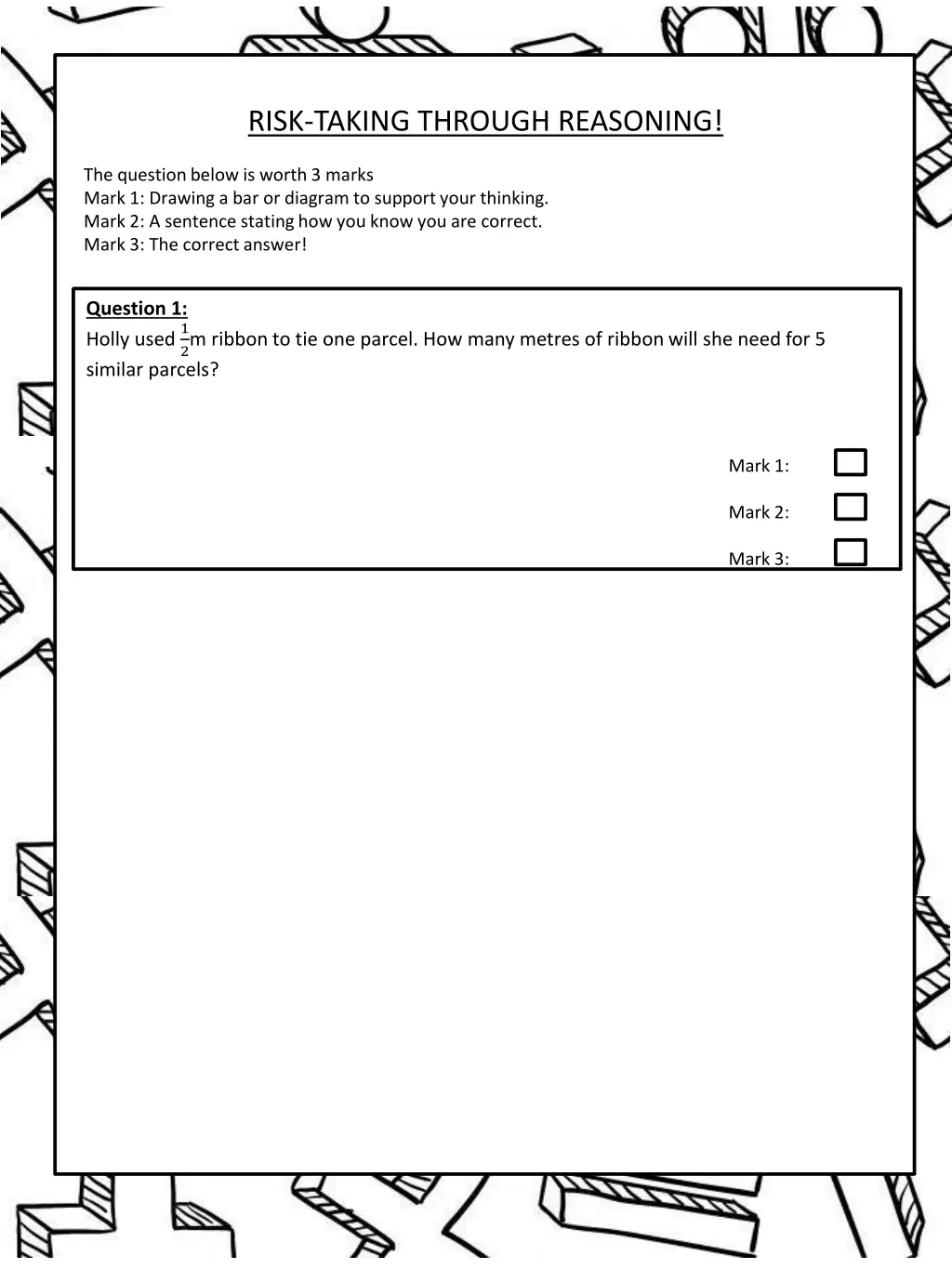 risk taking through reasoning