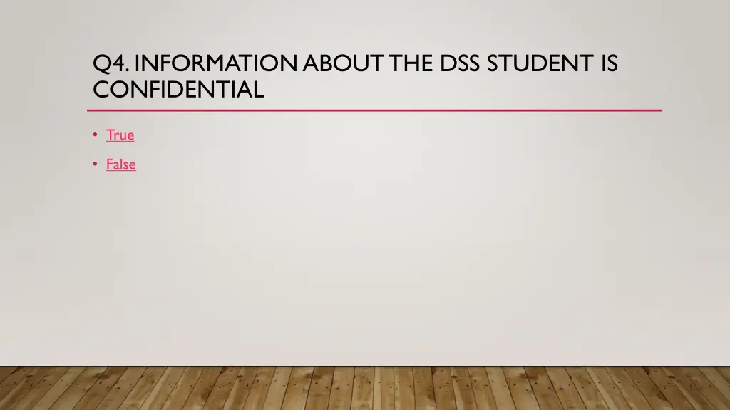 q4 information about the dss student
