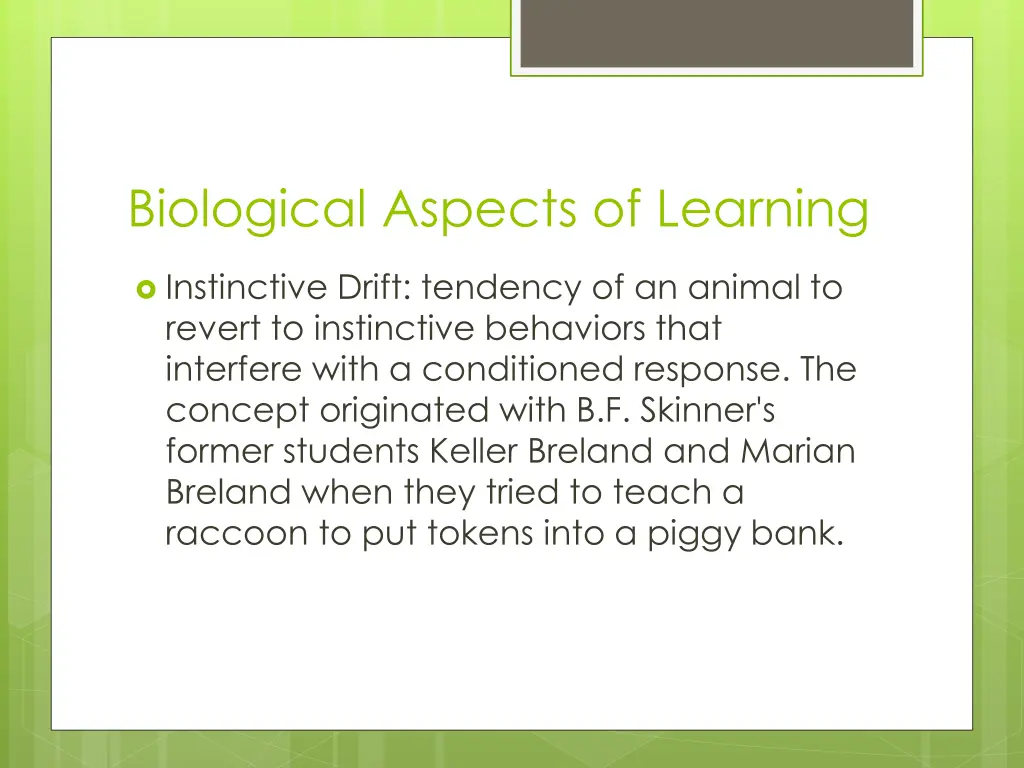biological aspects of learning