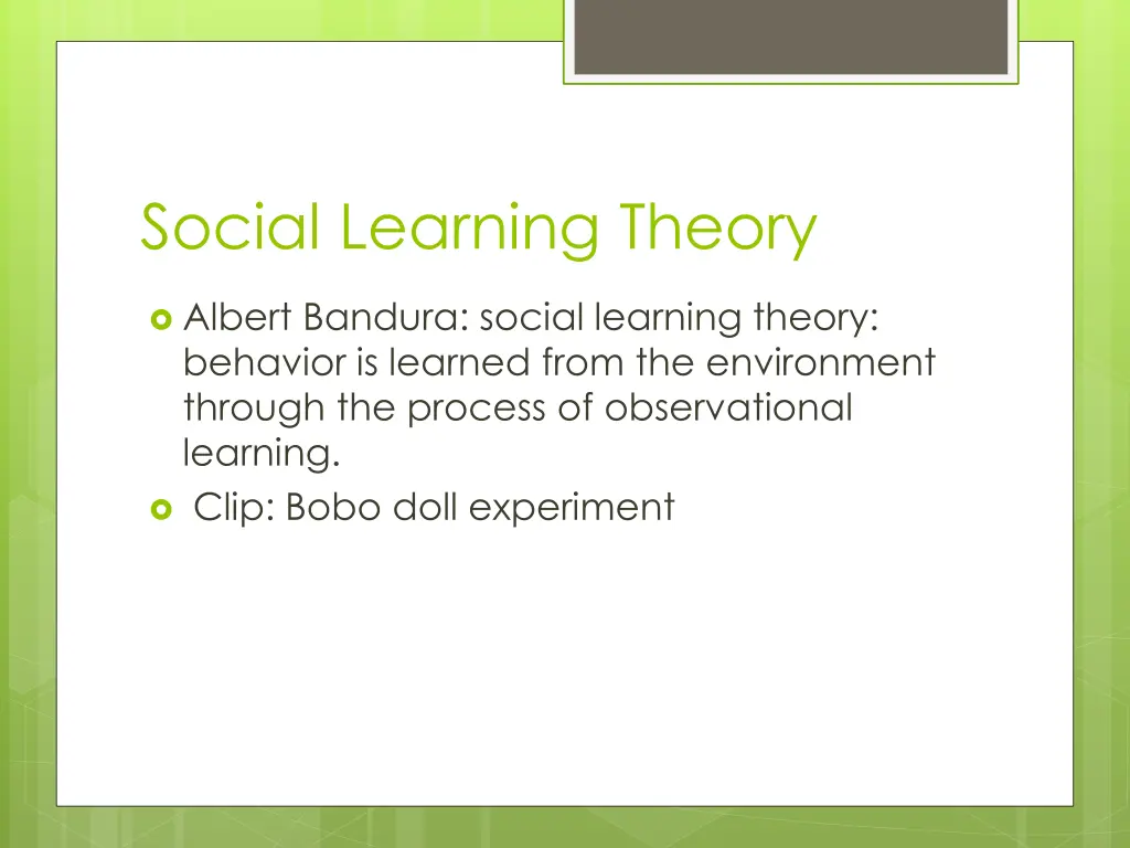 social learning theory