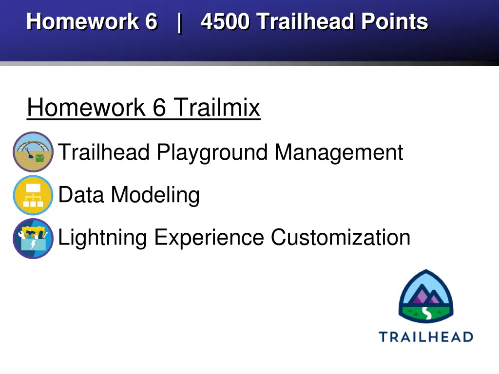 homework 6 4500 trailhead points