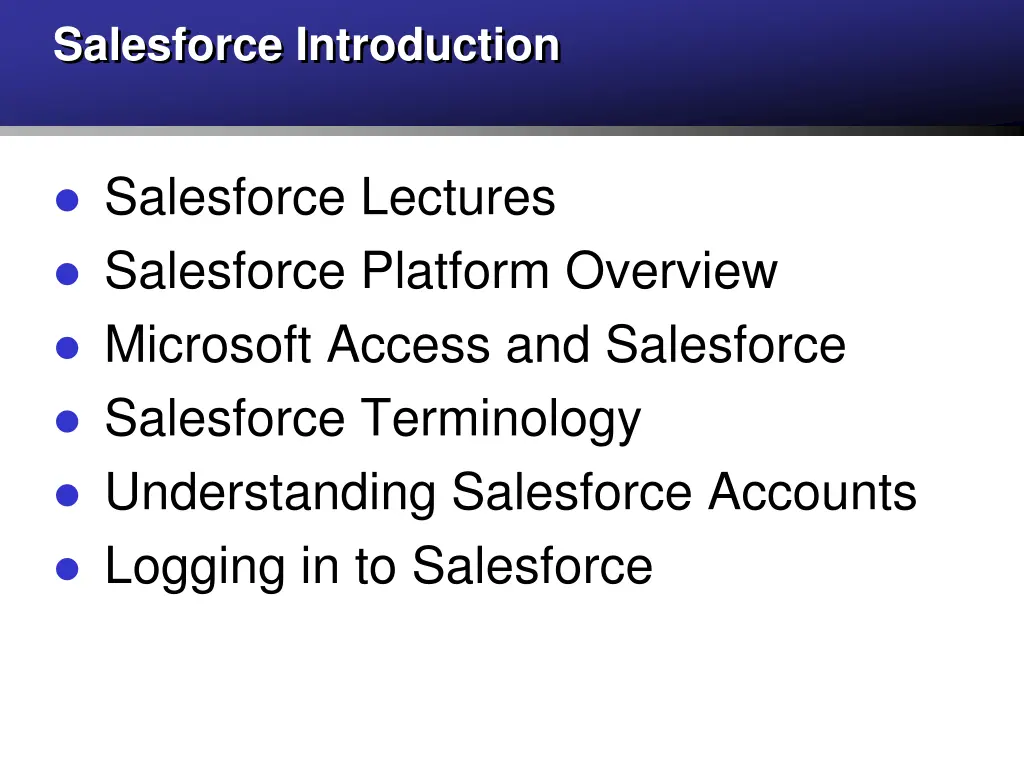 salesforce introduction