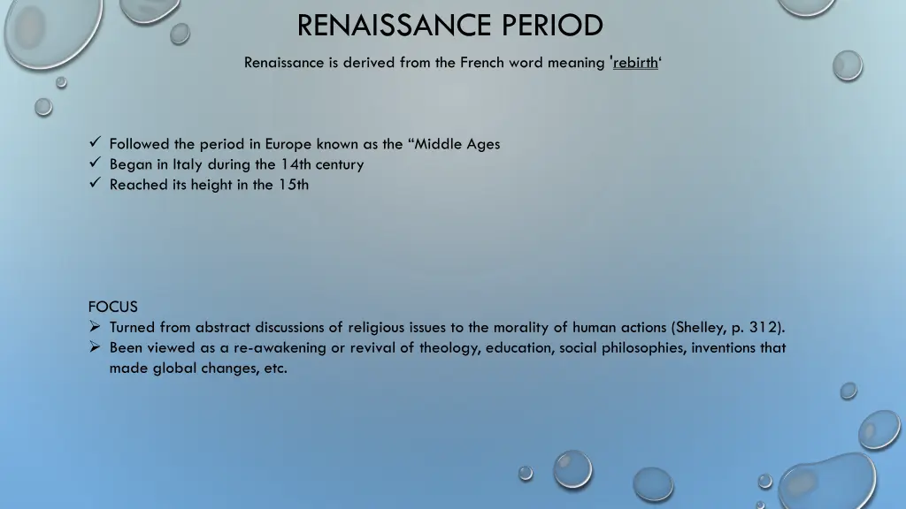 renaissance period