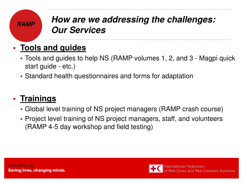 how are we addressing the challenges our services