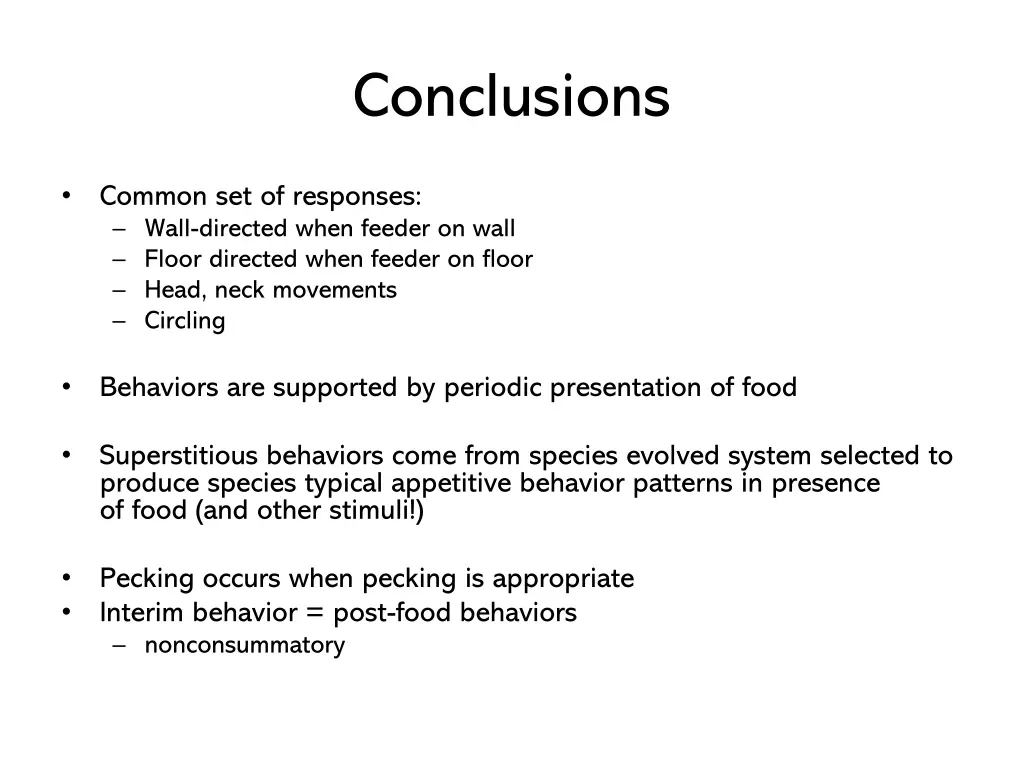conclusions