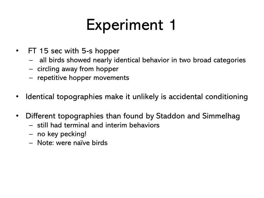 experiment 1