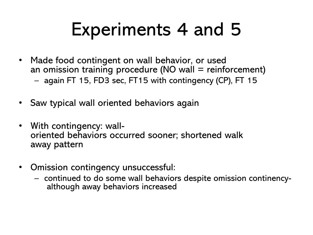 experiments 4 and 5