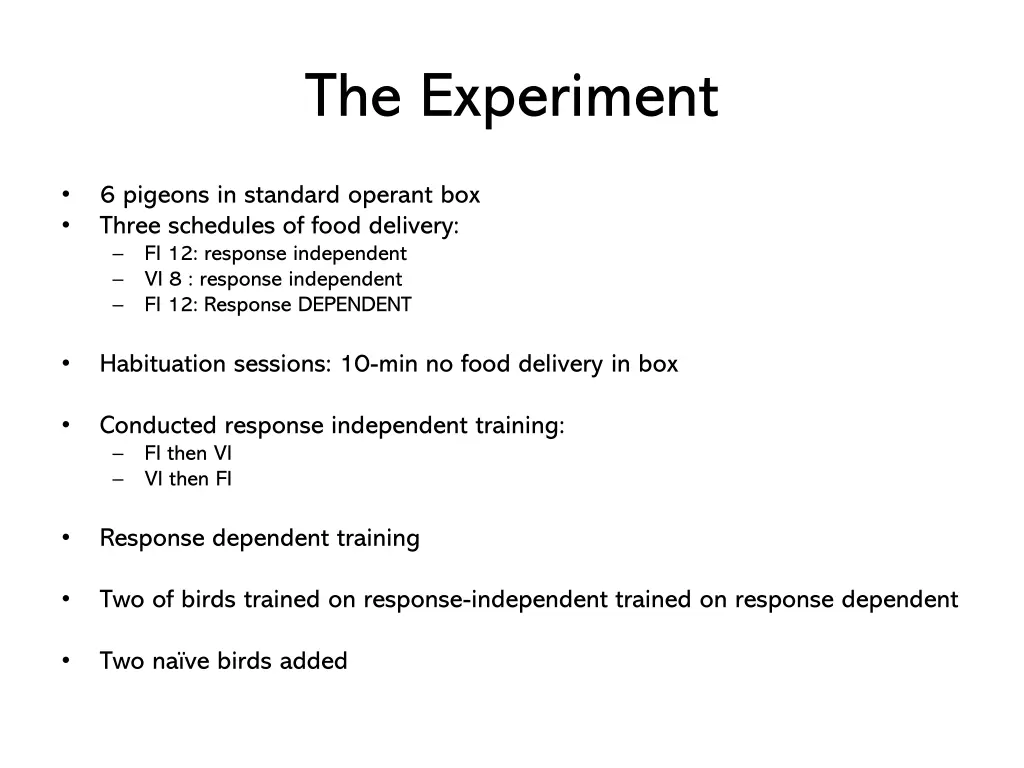 the experiment