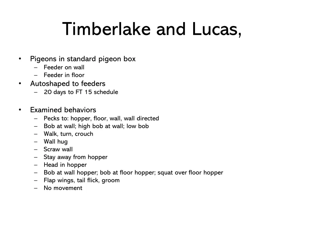 timberlake and lucas