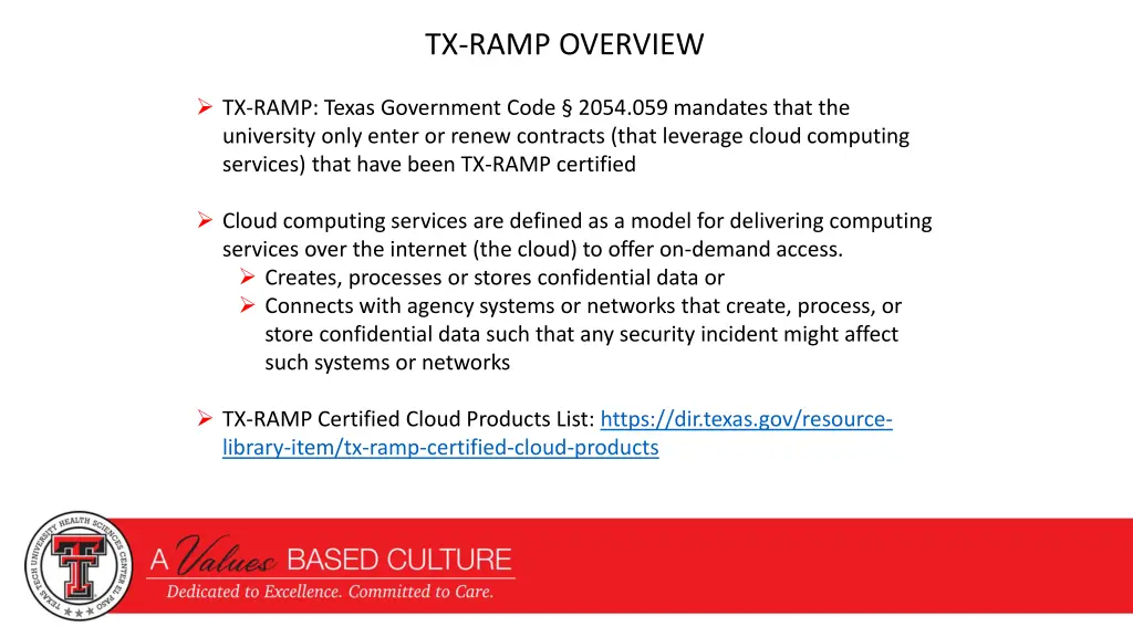 tx ramp overview