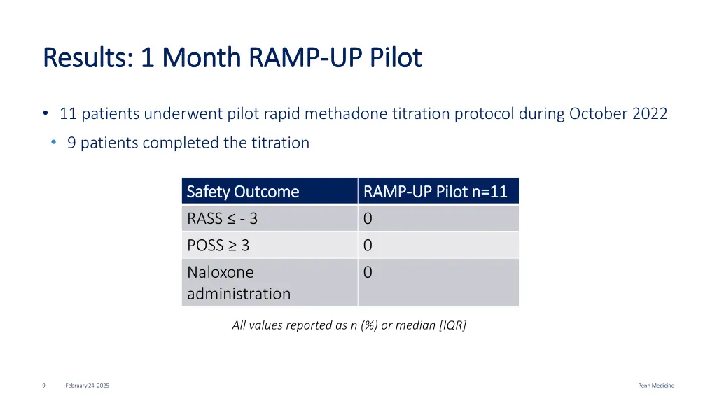 results 1 month ramp results 1 month ramp up pilot 1
