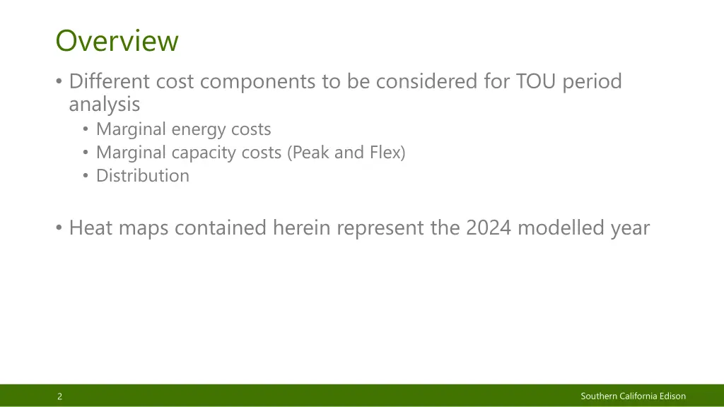 overview different cost components