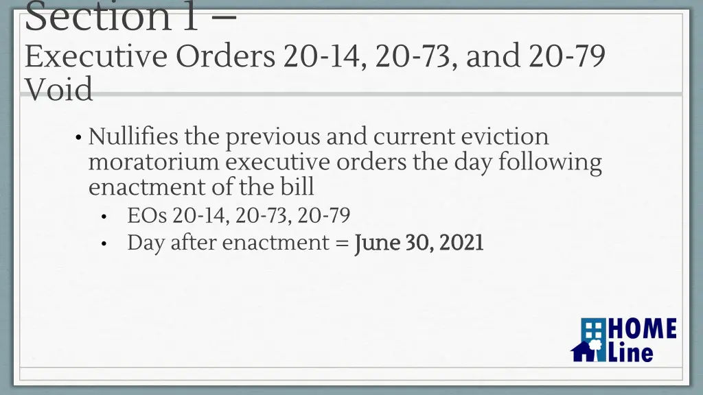 section 1 executive orders
