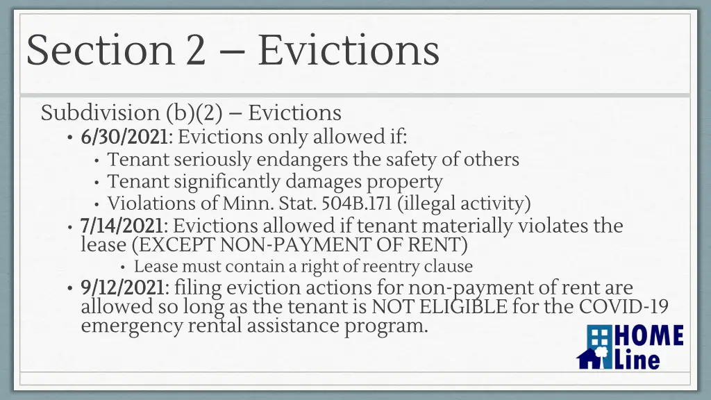 section 2 evictions