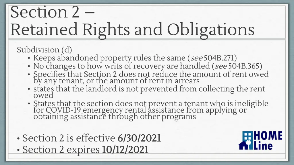 section 2 retained rights and obligations