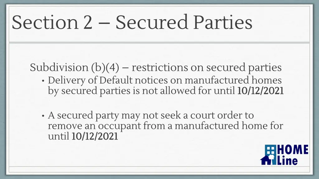 section 2 secured parties