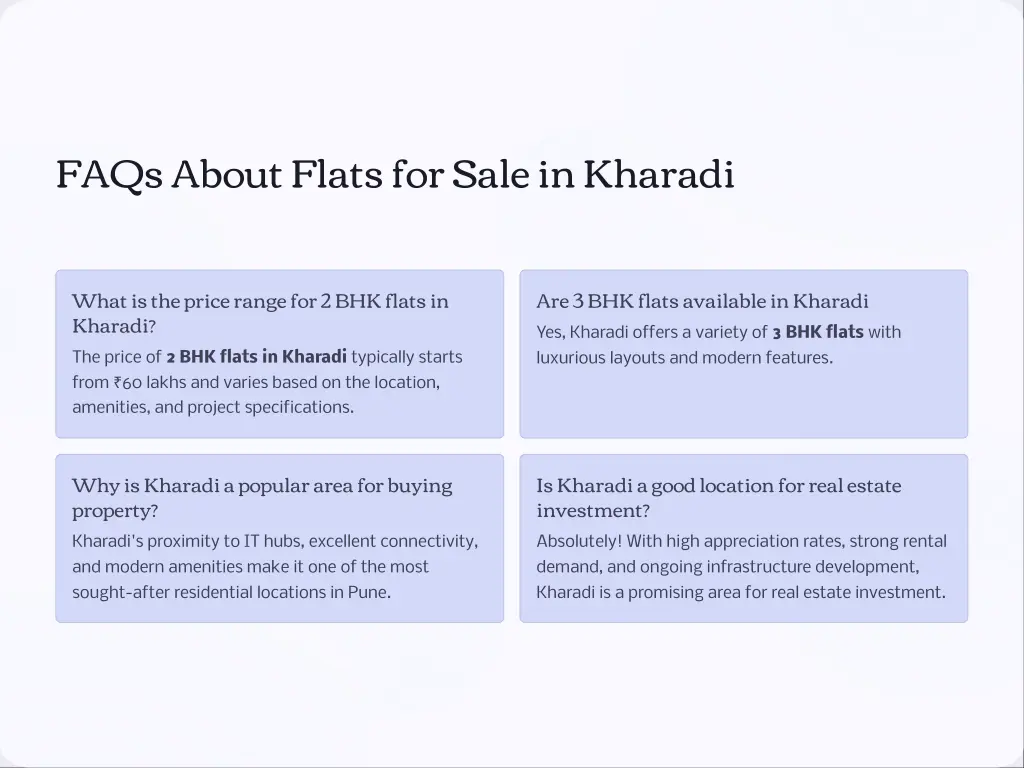 faqs about flats for sale in kharadi